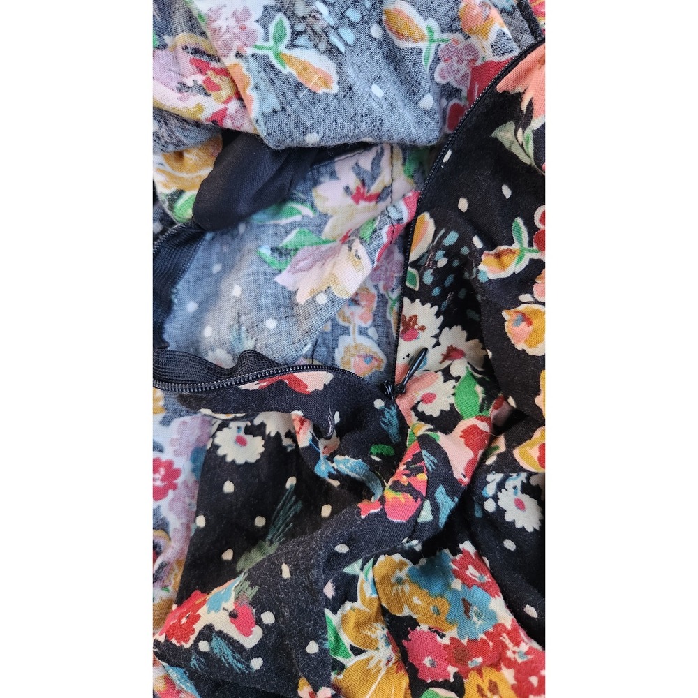 Zara Small Trafaluc Floral Print Long Sleeve Mini Romper Polka Dot Morocco - Picture 6 of 6